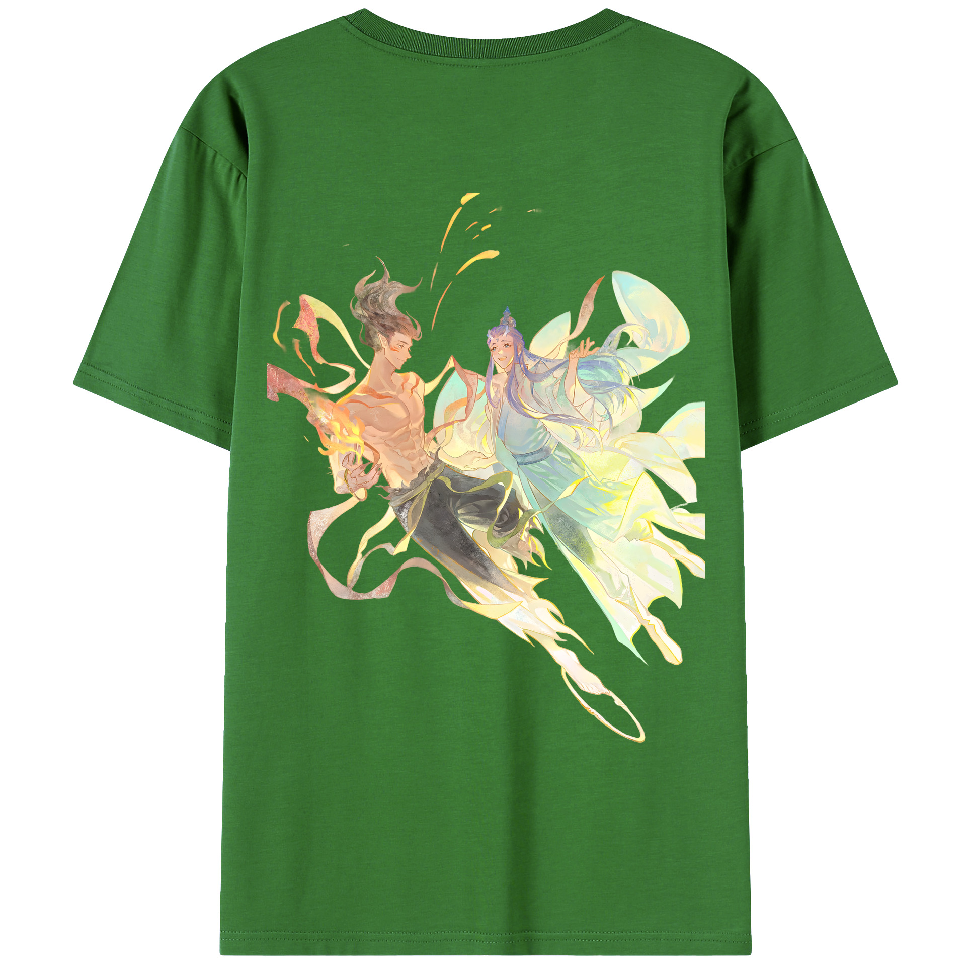 （画像用） Ne Zha 2 ナタ 魔童の大暴れ レディース半袖Tシャツ(バックプリント)